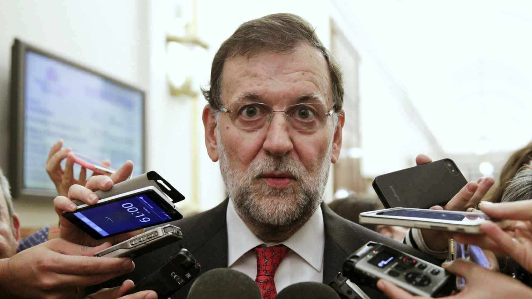 Mariano Rajoy, sorprendido. Marc Comas/Reuters.