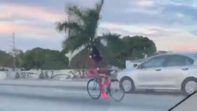 El ciclista desnudo de Miami