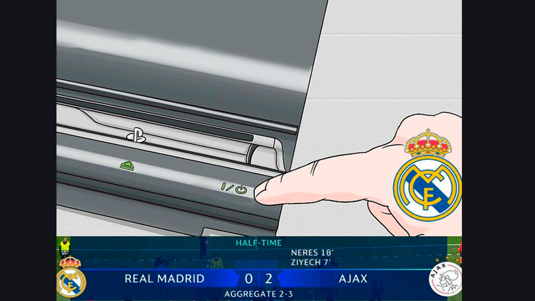 Comienzo de partido para olvidar del Real Madrid ante el Ajax
