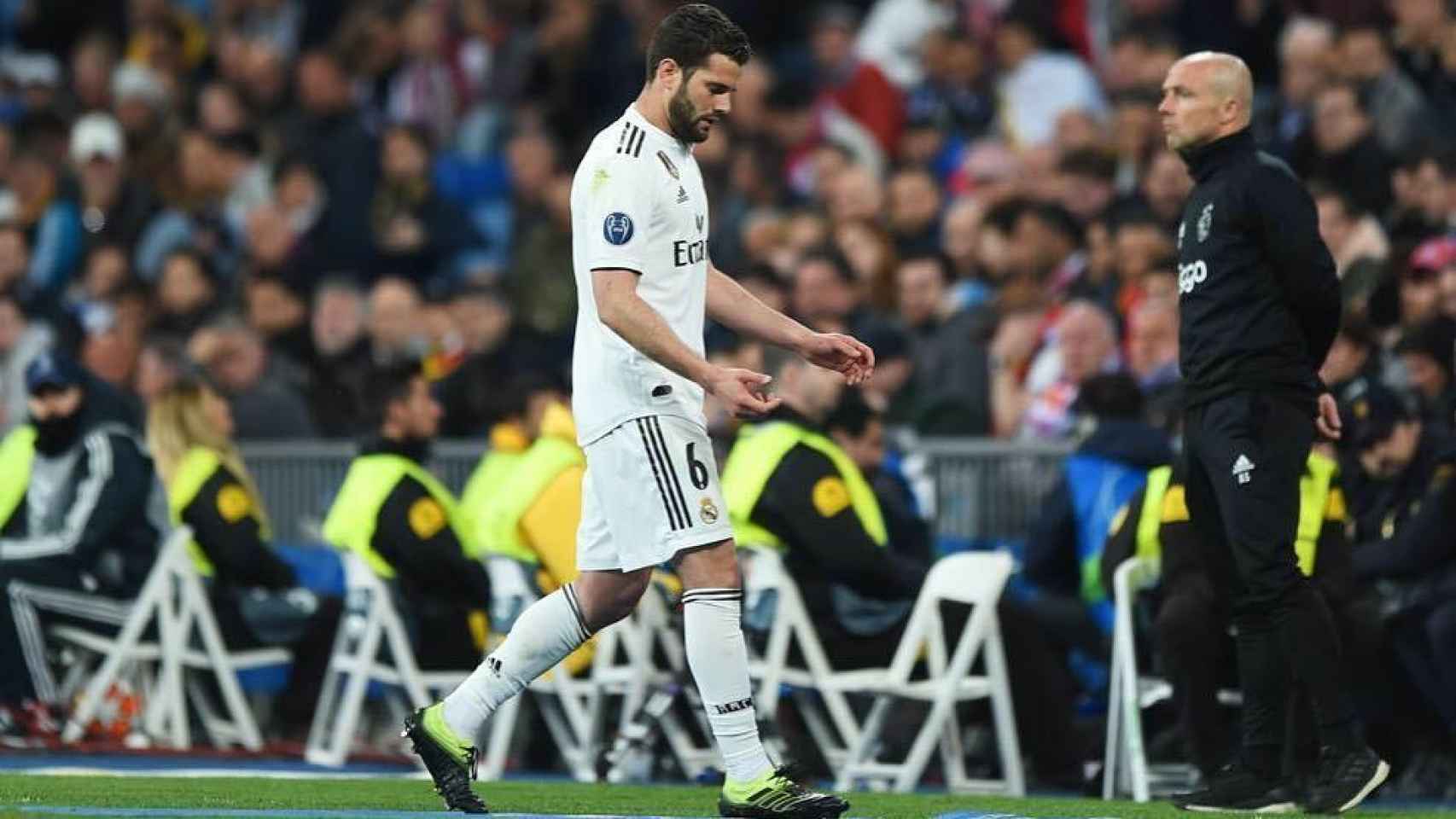 Nacho, durante un partido del Real Madrid en la Champions League. Foto: Instagram (@nachofdez90)