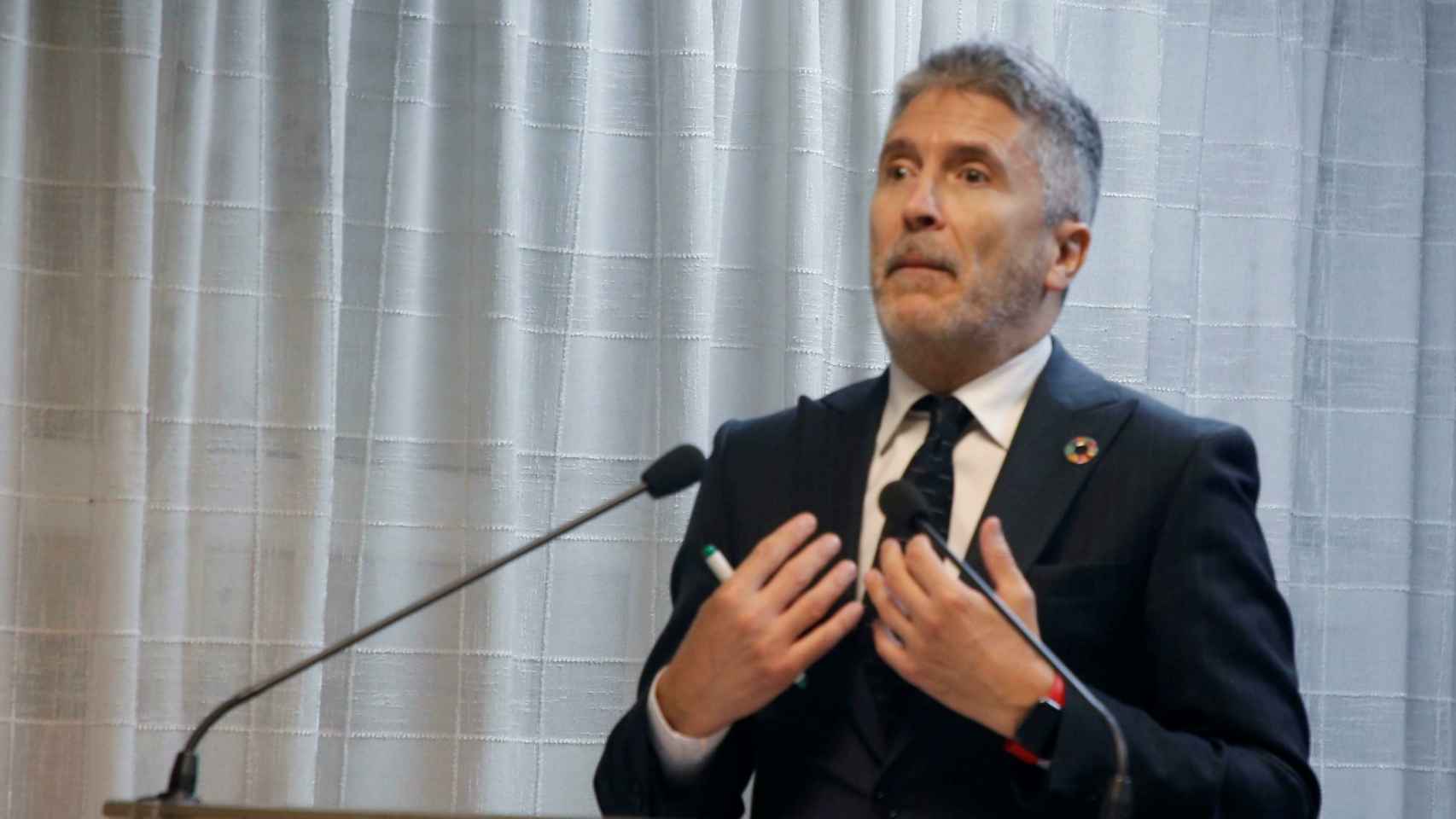 El ministro de Interior, Fernando Grande-Marlaska, en un acto reciente celebrado en Melilla.