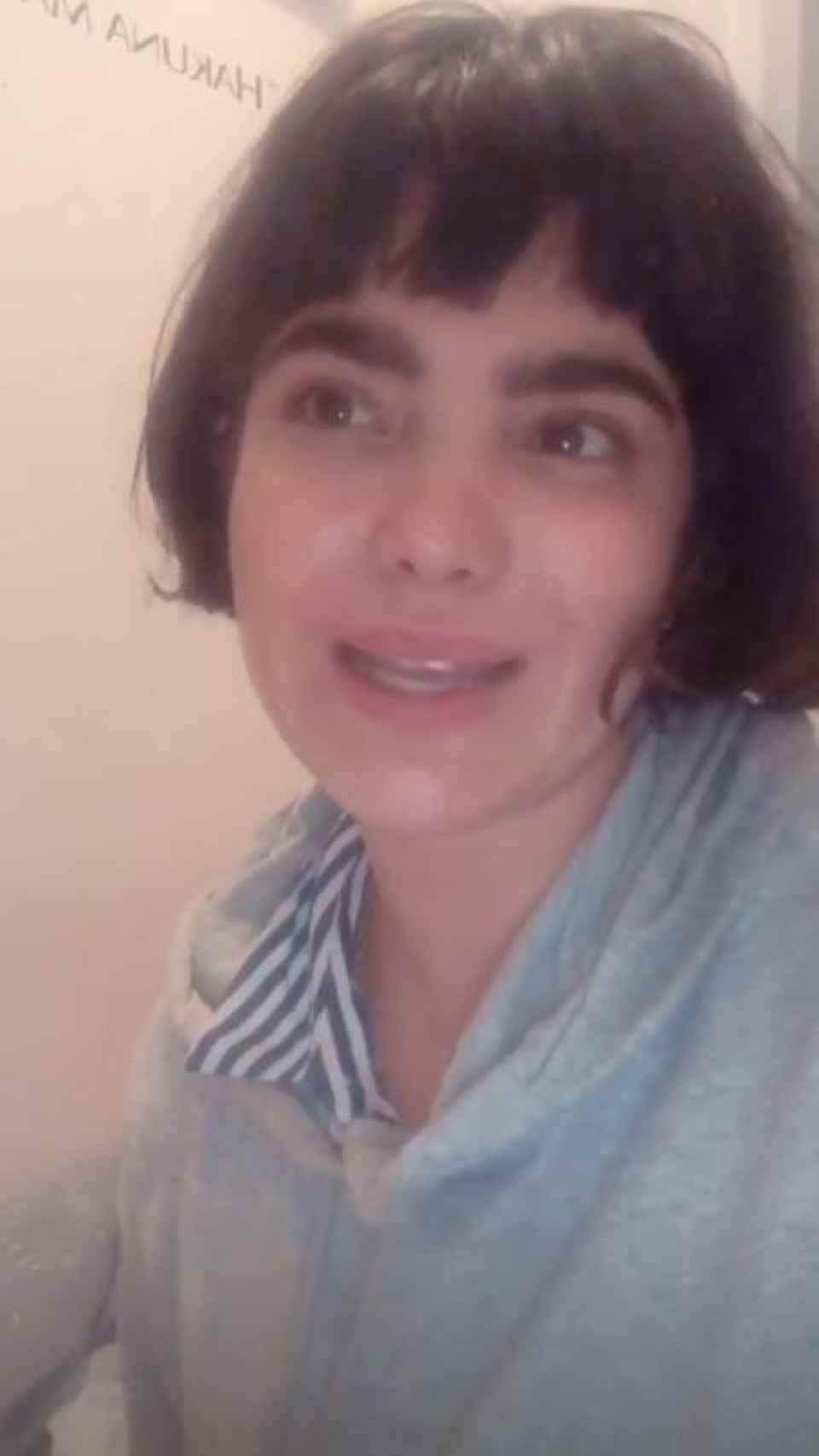 Paloma González mientras relata en sus stories que fue amenazada por Natalia Ferviú.