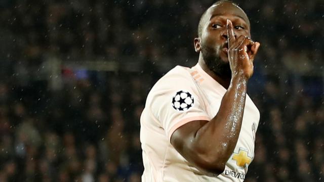 Lukaku celebra un gol en Champions League