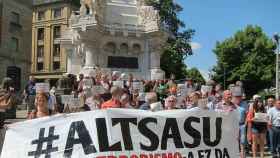 Manifestación a favor de los acusados en el juicio de Alsasua en dicha localidad navarra