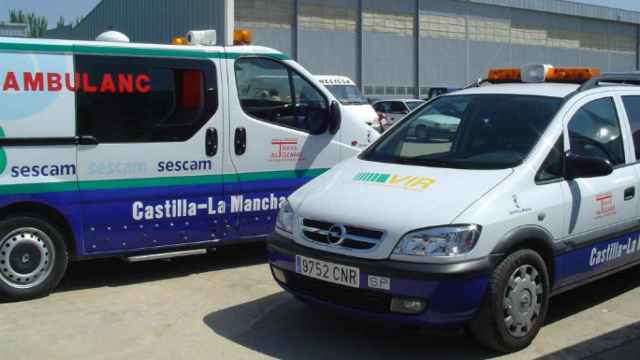 Ambulancias del servicio de Urgencias de Castilla La Mancha.