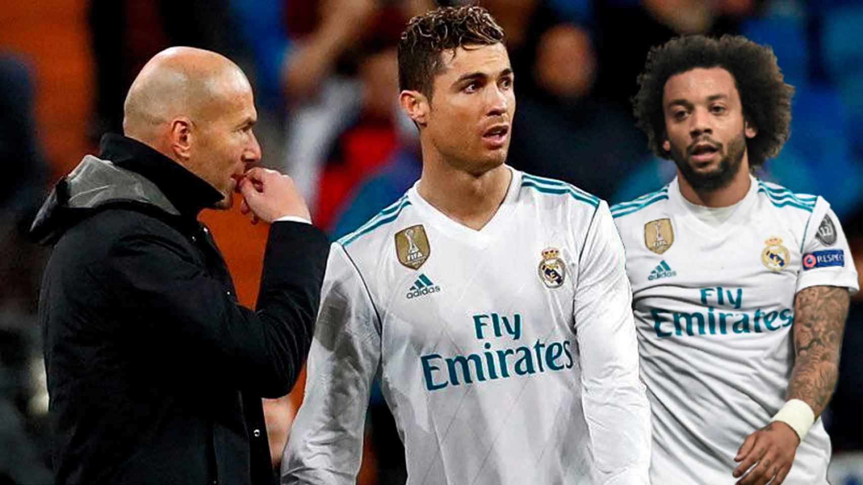 Zidane, Cristiano y Marcelo