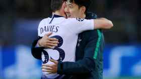 Heung-Min Son celebra una victoria del Tottenham