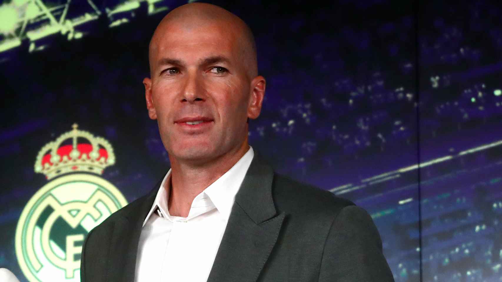 Zinedine Zidane, en su presentación como nuevo entrenador del Real Madrid