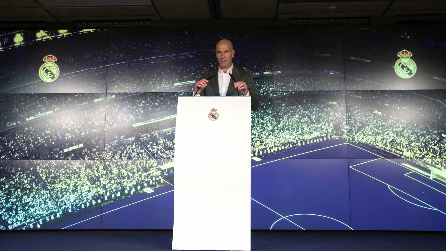 Zinedine Zidane, en su presentación como entrenador del Real Madrid