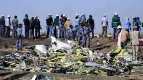 Imágenes del accidente de Ethiopian Airlines.