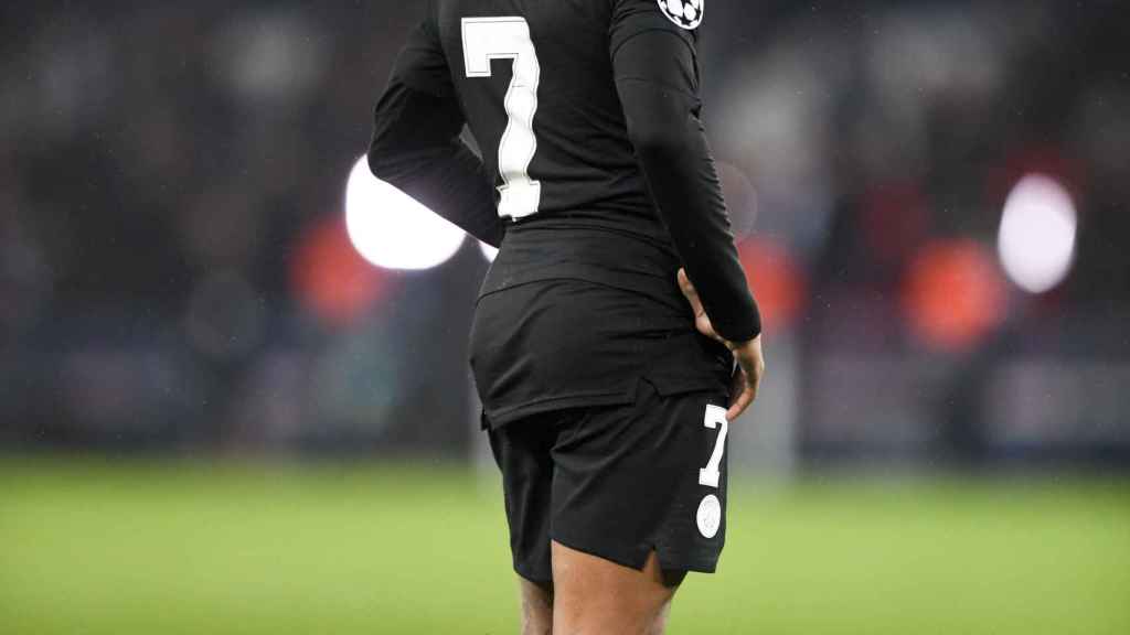 Mbappé en un partido con el PSG