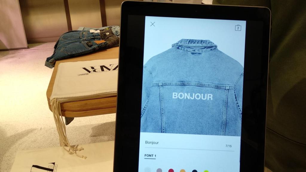 El servicio de personalización en Zara.com.