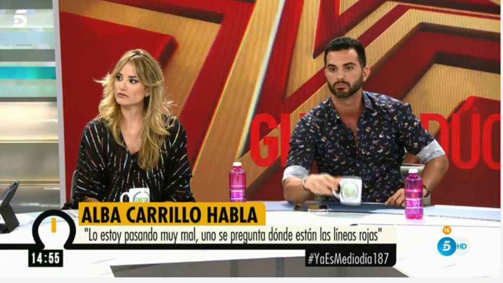 Alba Carrillo y Suso Álvarez en el programa 'Ya es mediodía'.