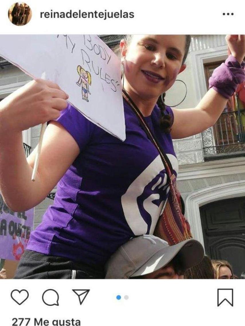 Carla Vigo Ortiz en la manifestación del 8 de marzo.