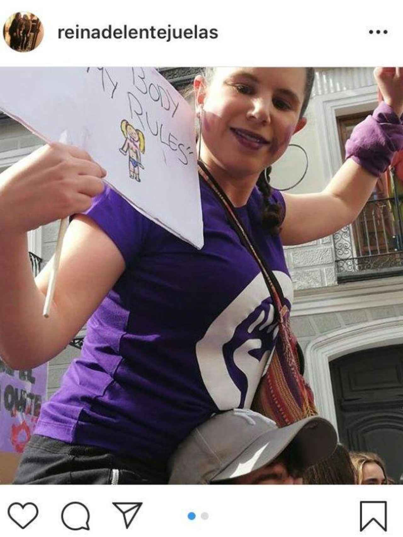 Carla Vigo Ortiz en la manifestación del 8 de marzo.