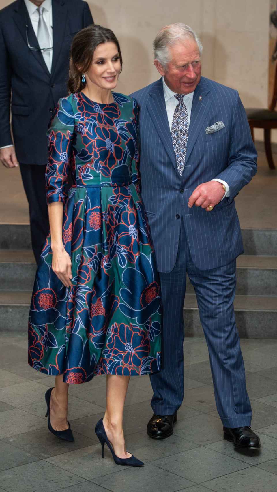 La reina Letizia y el príncipe Carlos de Inglaterra en la inauguración de la exposición de Sorolla.