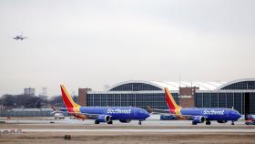 Aviones 737 MAX  de Southwest en el aeropuerto de Chicago.