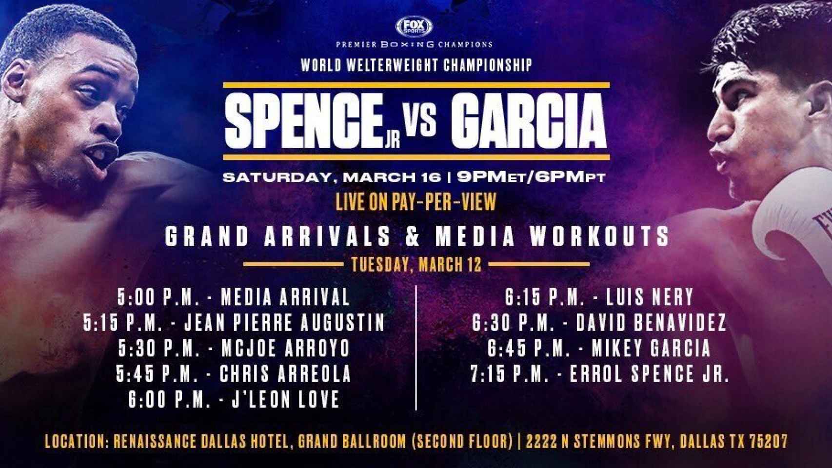 Pelea Errol Spence Jr. vs Mikey García