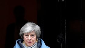 La primera ministra Theresa May, en la puerta del 10 de Downing Street