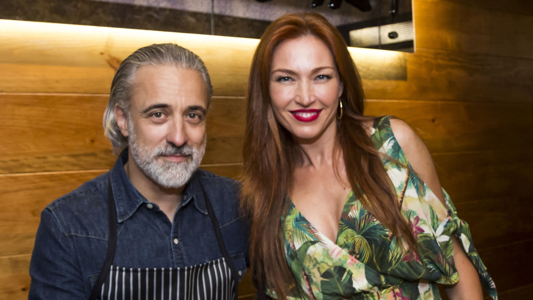 Sergi Arola y Silvia Fominaya en el restaurante que cerraron once meses después de su apertura.