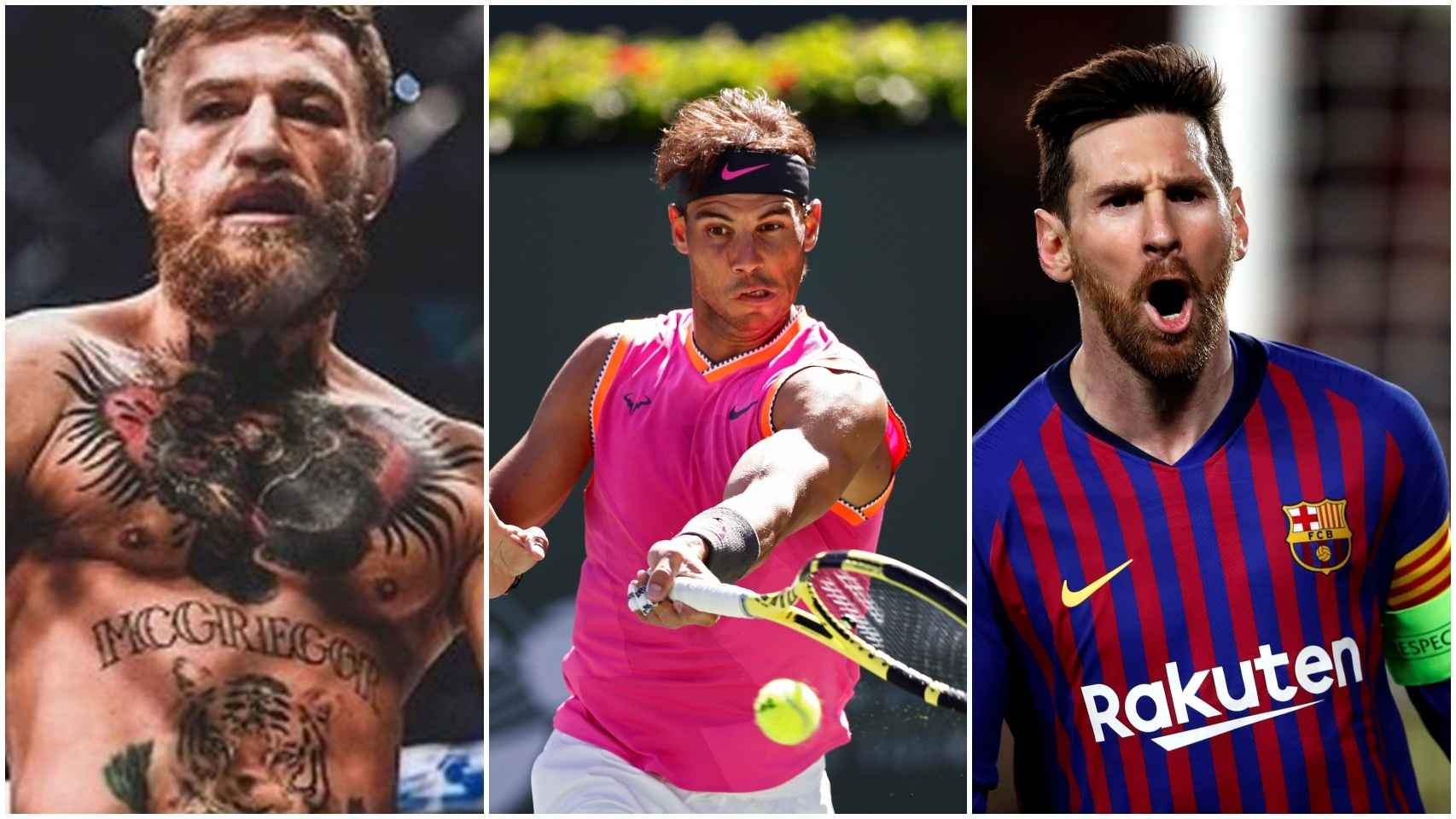 Conor Mcgregor, Rafa Nadal y Messi