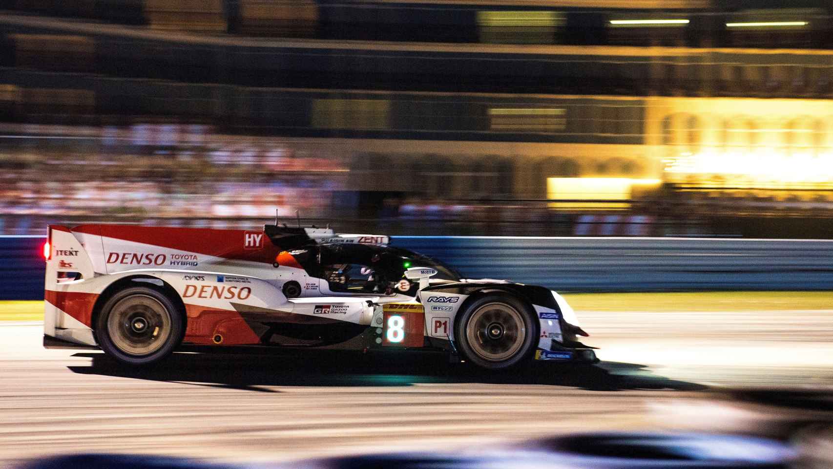 El Toyota número ocho en el que pilota Fernando Alonso en Sebring