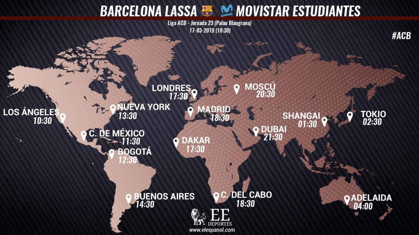 Horario Barcelona Lassa - Movistar Estudiantes