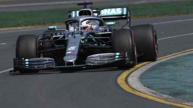 Lewis Hamilton durante la clasificación en el Gran Premio de Australia