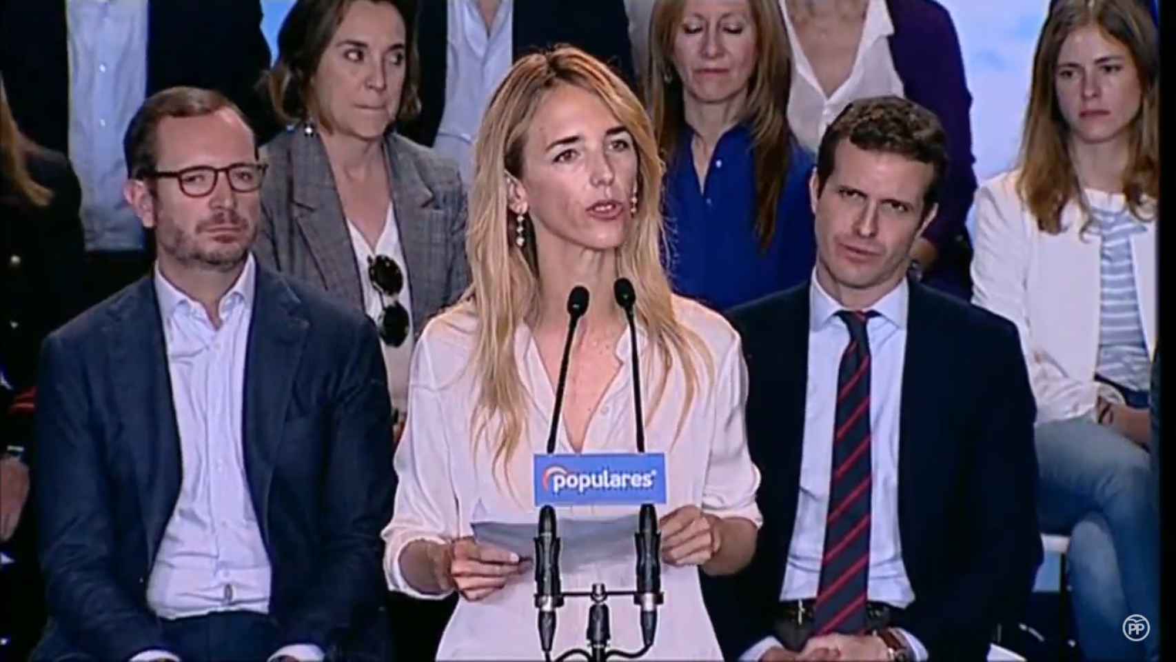Cayetana Álvarez de Toledo, en su presentación como cabeza de lista del PP por Barcelona.