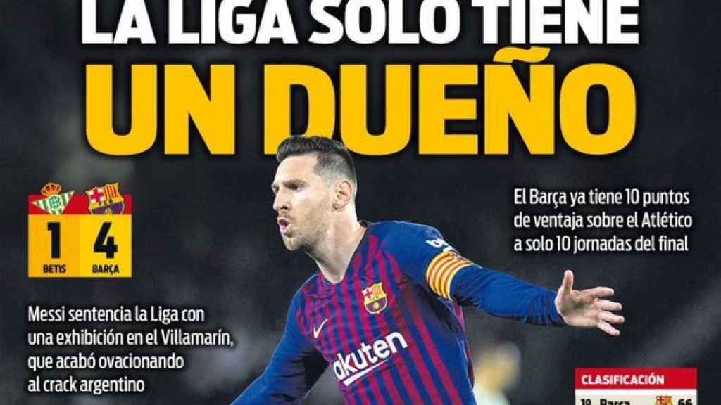 La portada del diario Sport (18/03/2019)