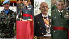 Los cuatro generales fichados por Vox: Asarta, Mestre, Rosety y Coll.
