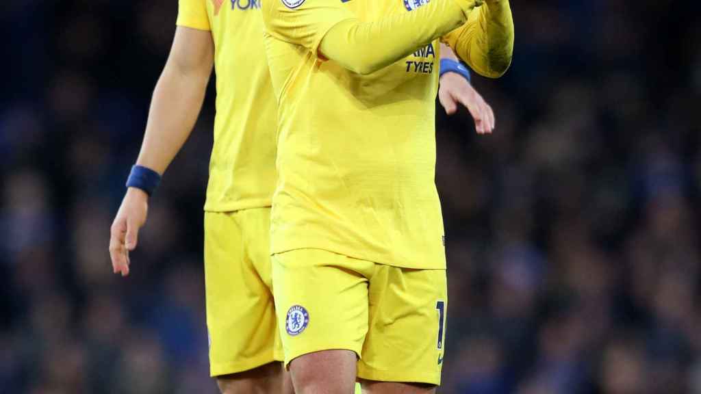 Eden Hazard y David Luiz, durante un partido del Chelsea
