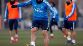 Marcos Llorente, en un entrenamiento del Real Madrid. Foto: Twitter (@marcos llorente)