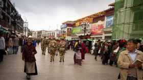 Ciudad militarizada de Lhasa, capital administrativa del Tíbet.