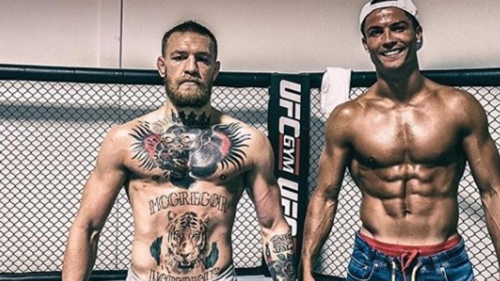 Connor McGregor y Cristiano Ronaldo. Foto: Instagram (@thenotoriousmma)