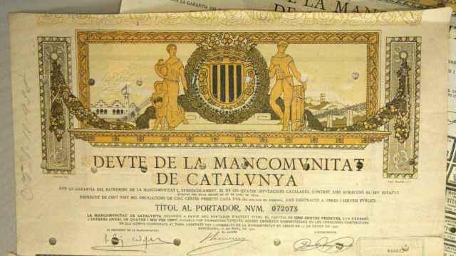 Deuda de la Mancomunidad Catalana, expuesta con motivo de su centenario