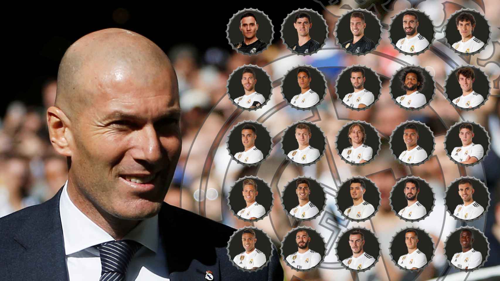 Los 25 jugadores de la plantilla del Real Madrid a las órdenes de Zidane