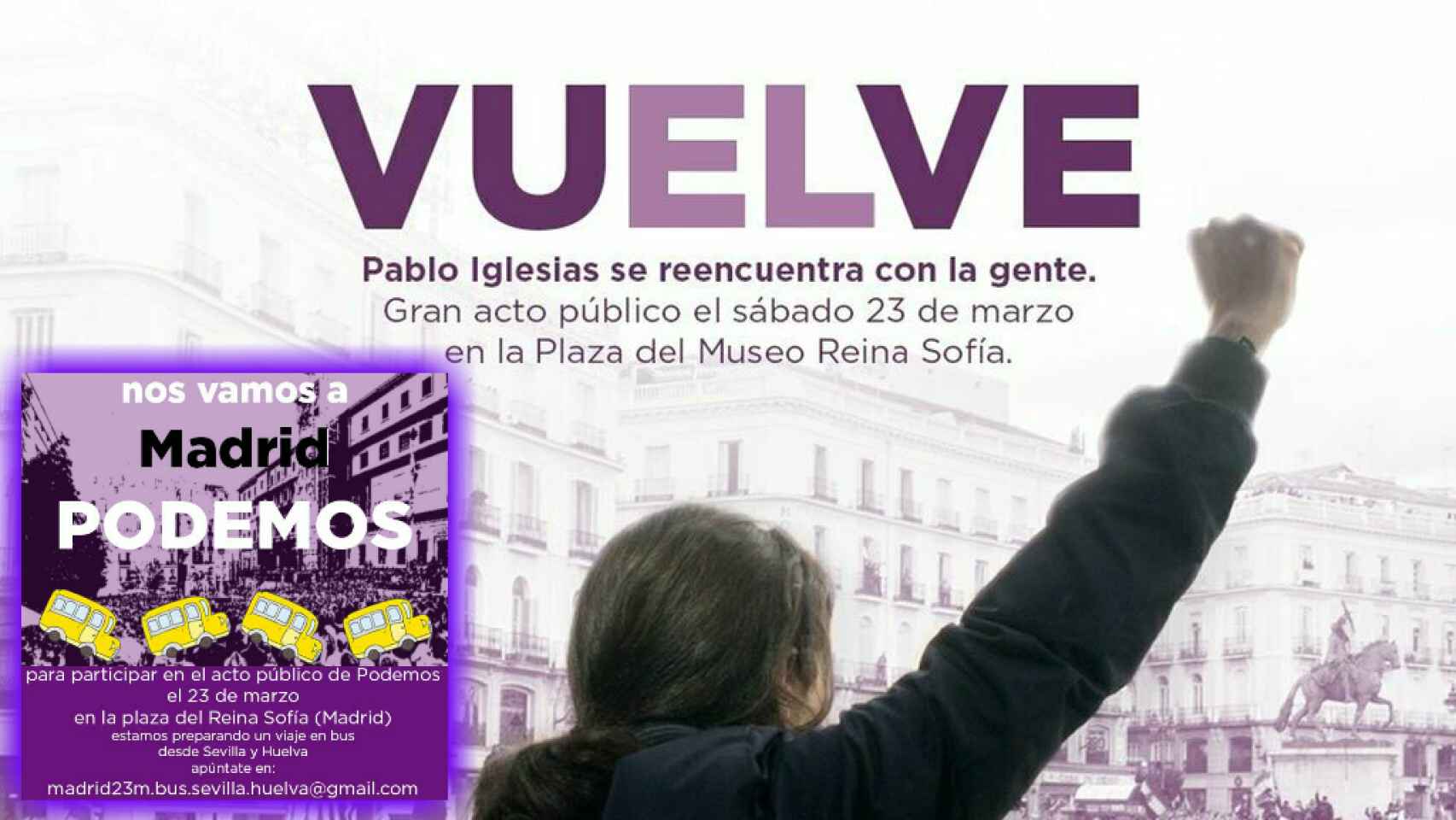 Vuelve Iglesias: su acto multitudinario se llenará con candidatos y autobuses fletados en toda España