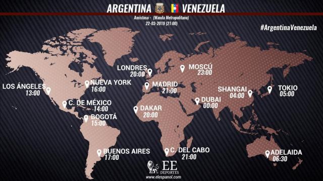 Horario internacional y dónde ver el Argentina - Venezuela