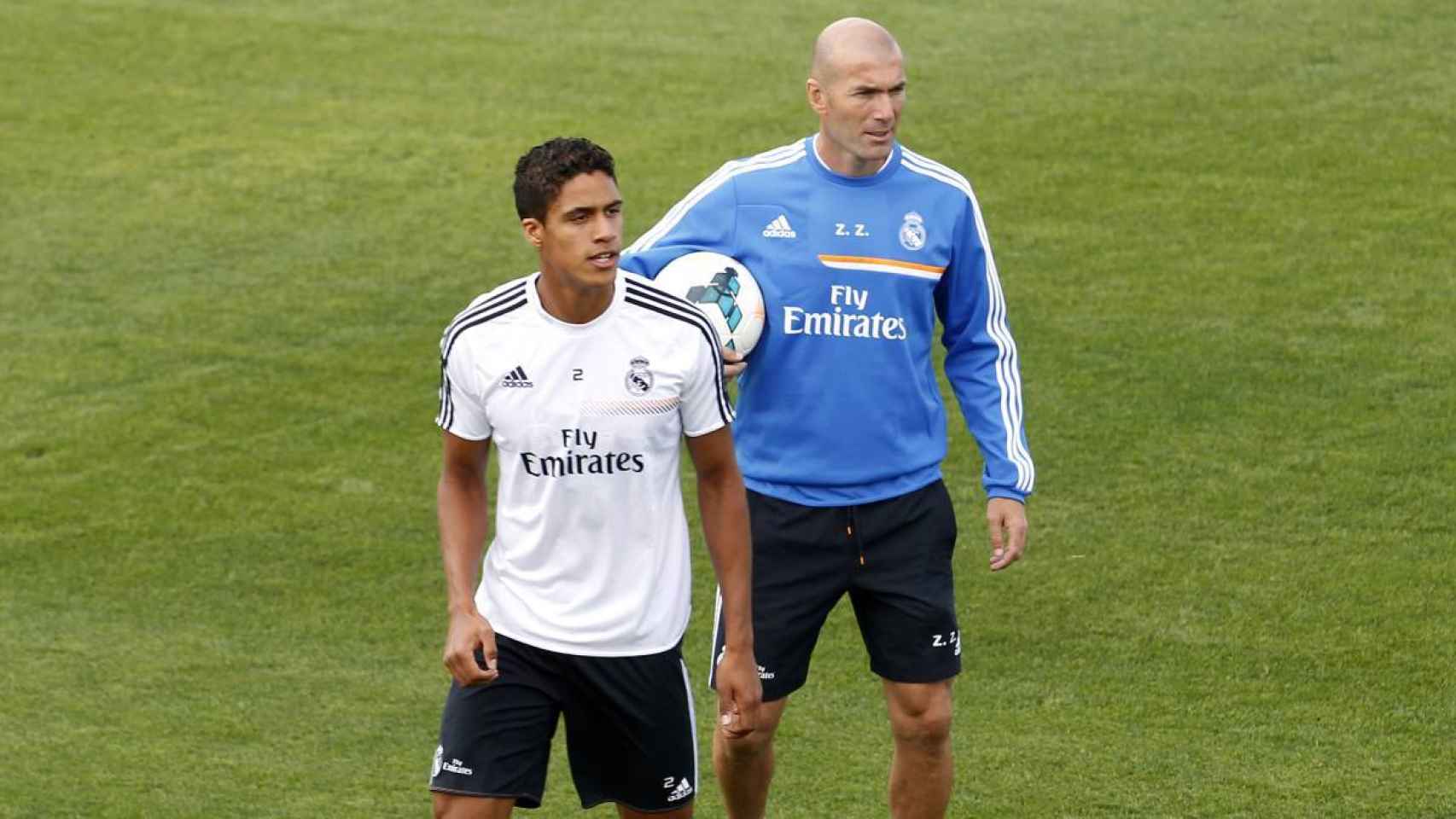 Varane y Zidane en 2014