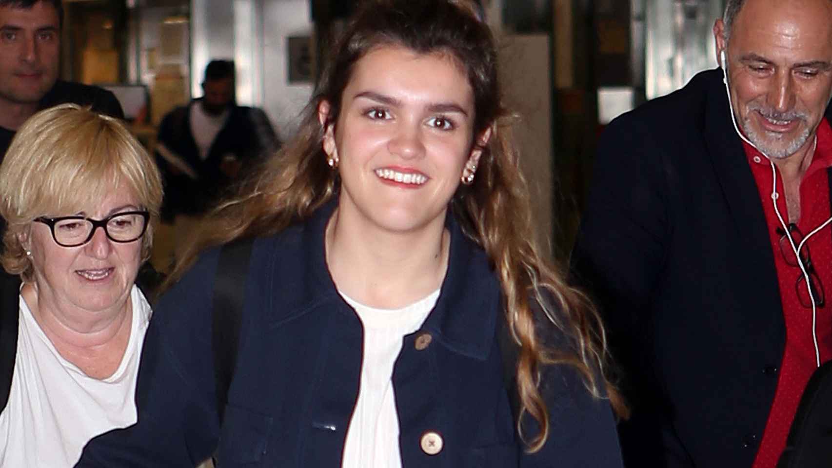Amaia Romero en el aeropuerto de Madrid en mayo de 2018.