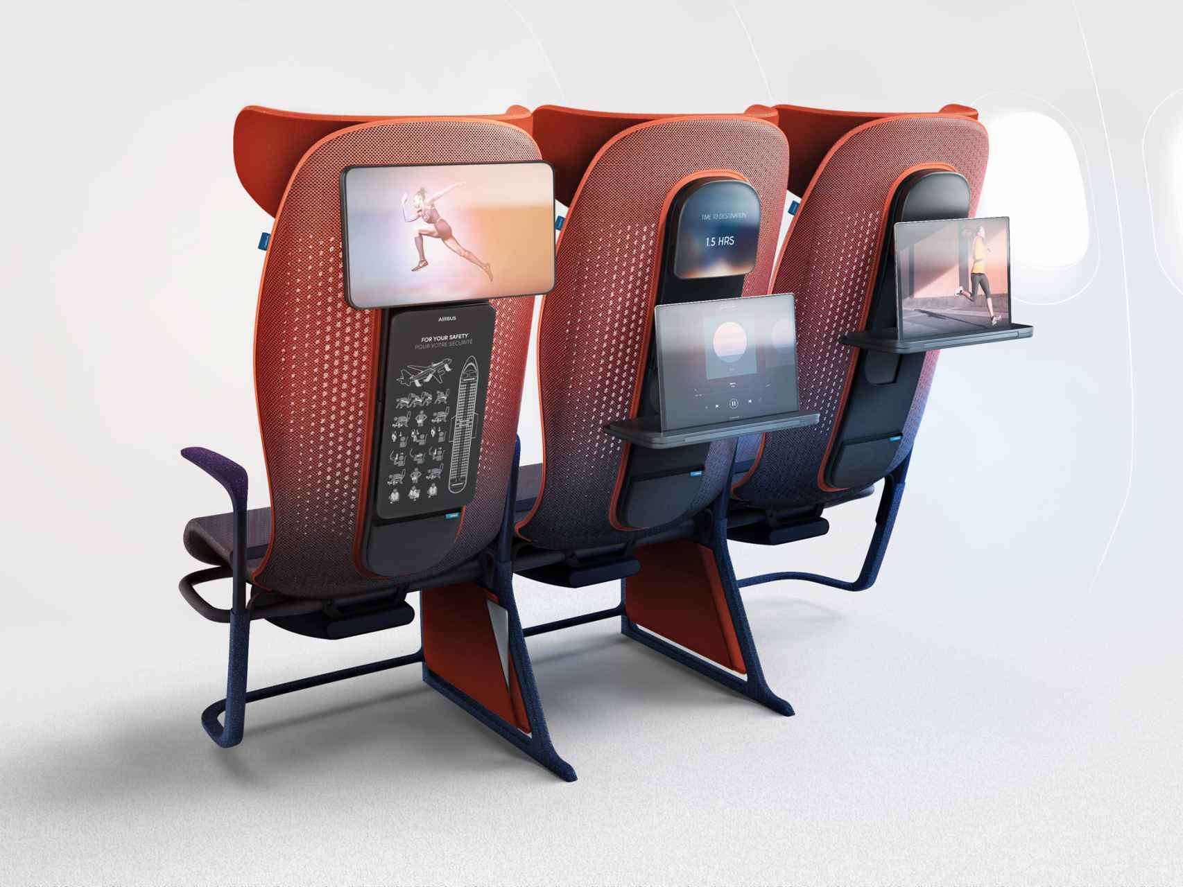 Diseño del nuevo asiento proyectado por Airbus y Layer.