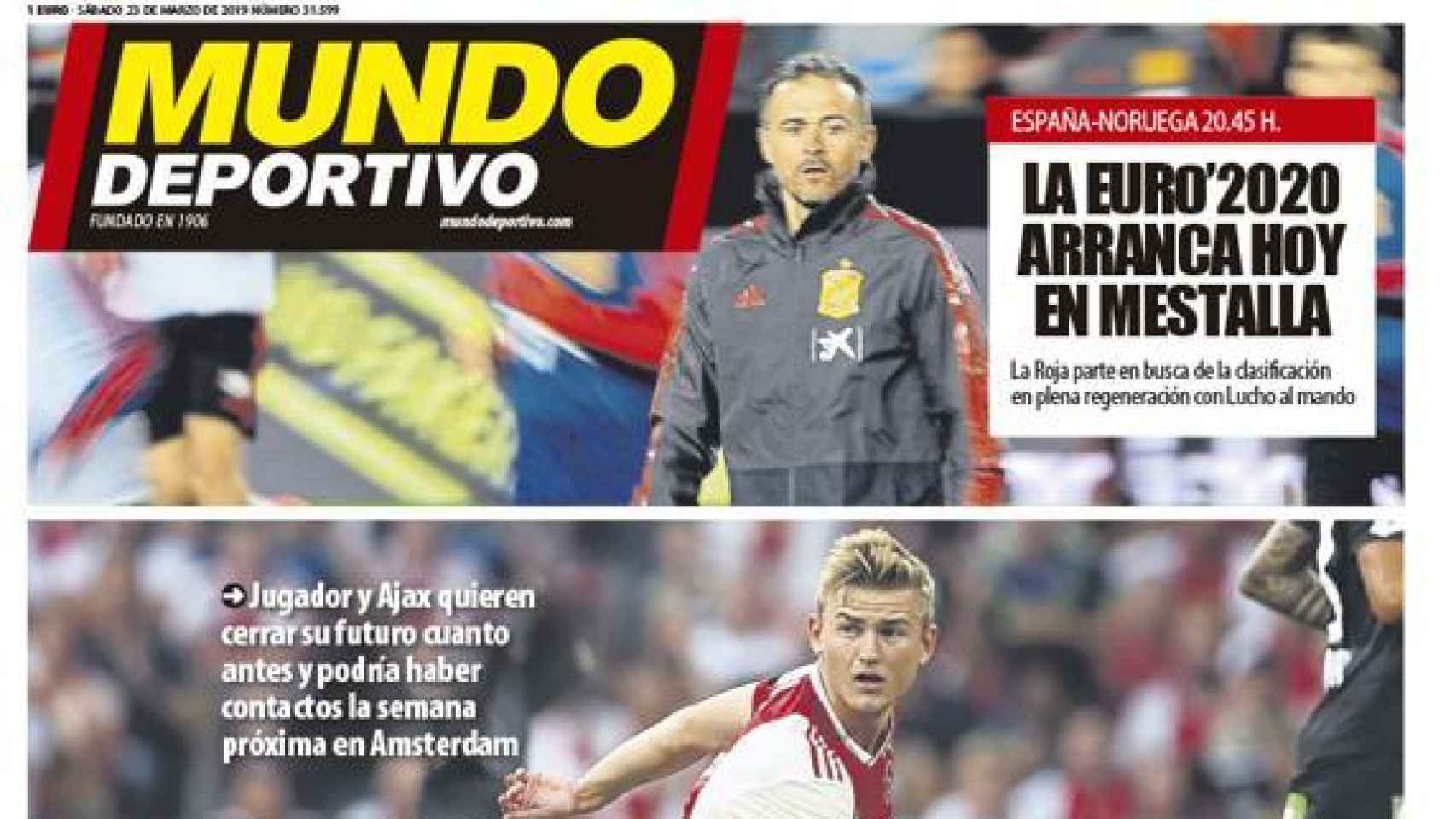 La portada del diario Mundo Deportivo (23/03/2019)