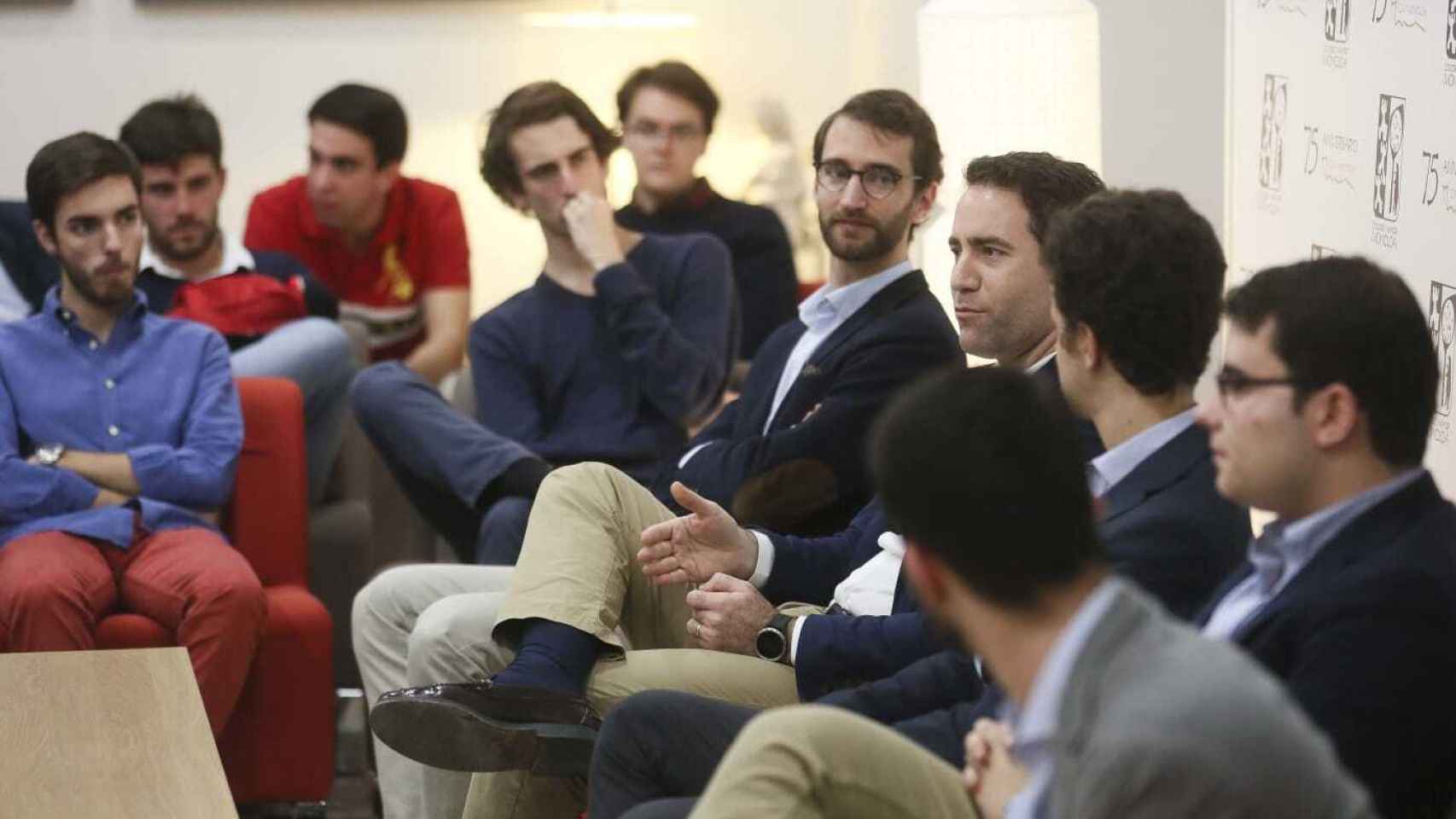 García Egea en una conferencia en el Colegio Mayor Moncloa (Madrid).