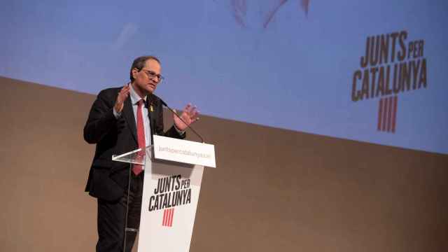 Quim Torra, presidente de la Generalitat, en la presentación del candidato de JxCat por Lleida.