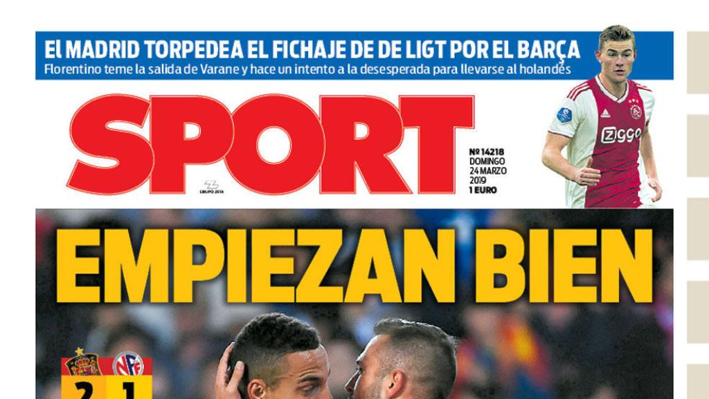 La Portada Del Diario Sport 24 03 2019