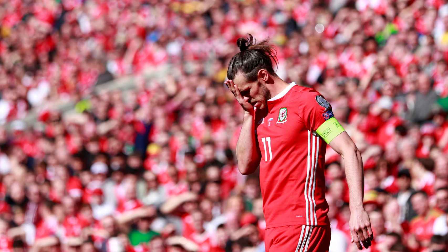 Bale, con la selección de Gales