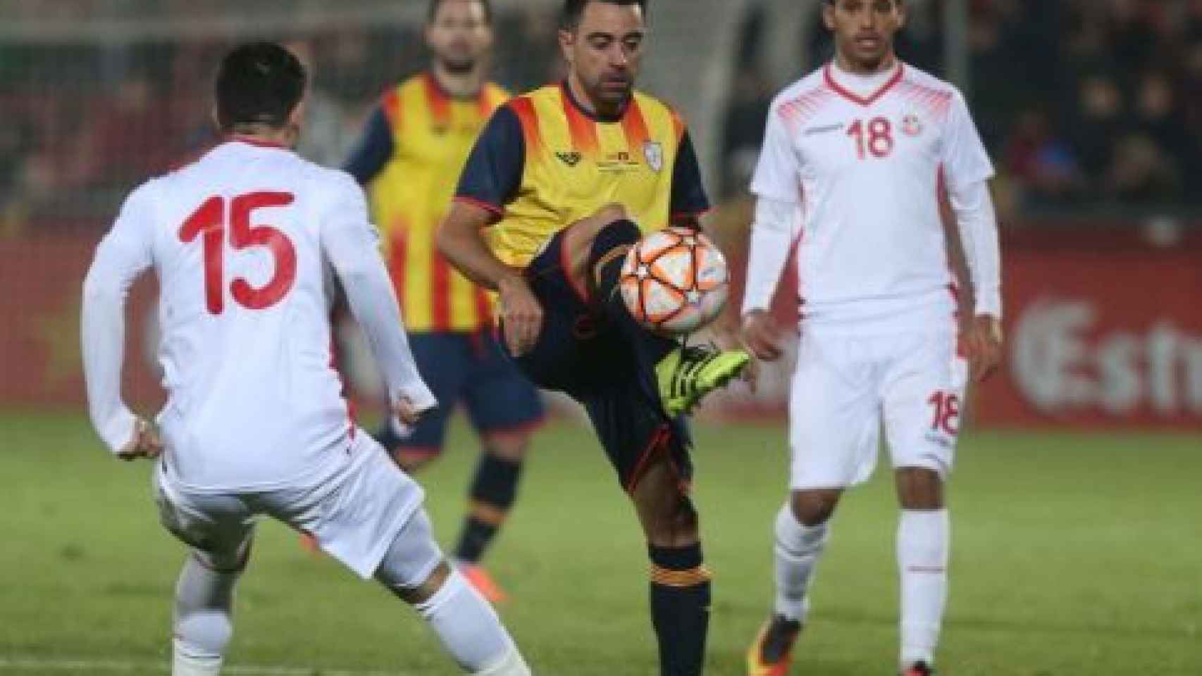 Xavi Hernández durante un encuentro con la selección de Cataluña. Foto: fcf.cat