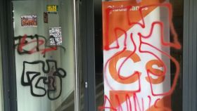 Atacan de nuevo la sede de Ciudadanos en Pamplona con pintadas a favor de ETA