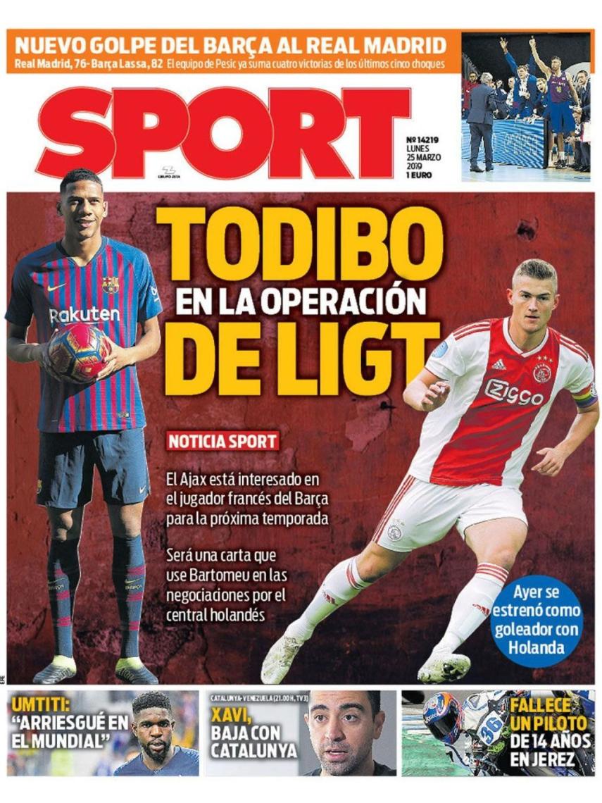 La Portada Del Diario Sport 25 03 2019